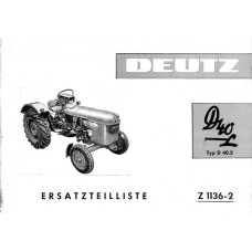 Deutz D40L - Type D40.2 - F3L812 Parts Manual